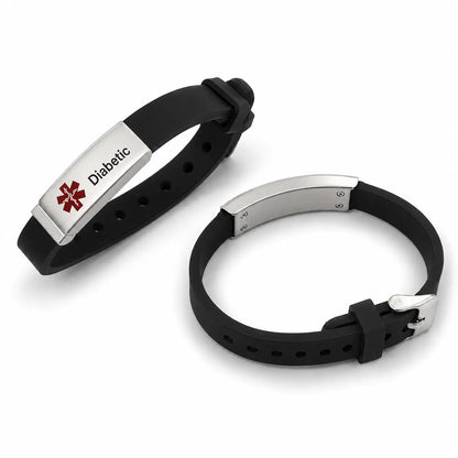 LifeTrove Medical ID Bracelet: Stainless Steel, Adjustable + Free Emergency Card