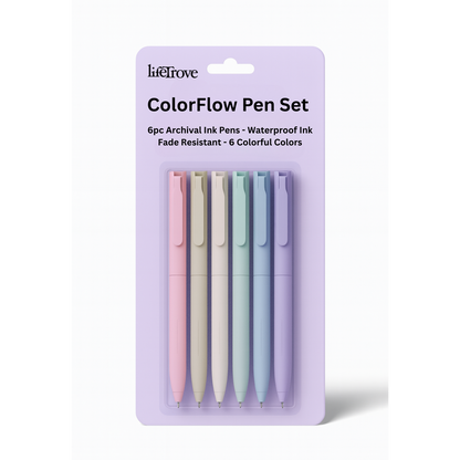 ColorFlow 6pc Gel Pen Set